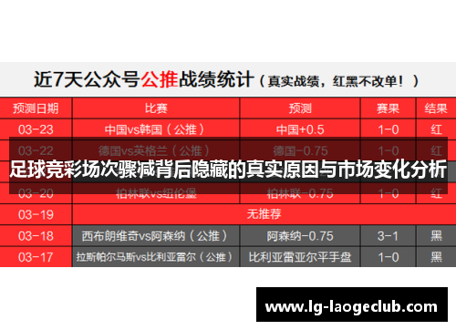 足球竞彩场次骤减背后隐藏的真实原因与市场变化分析